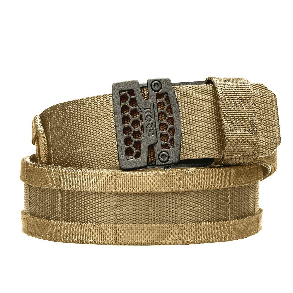 2 PIECE MOLLE BATTLE BELT – COYOTE - BLACK- GREEN – KORE ESSENTIALS - 1
