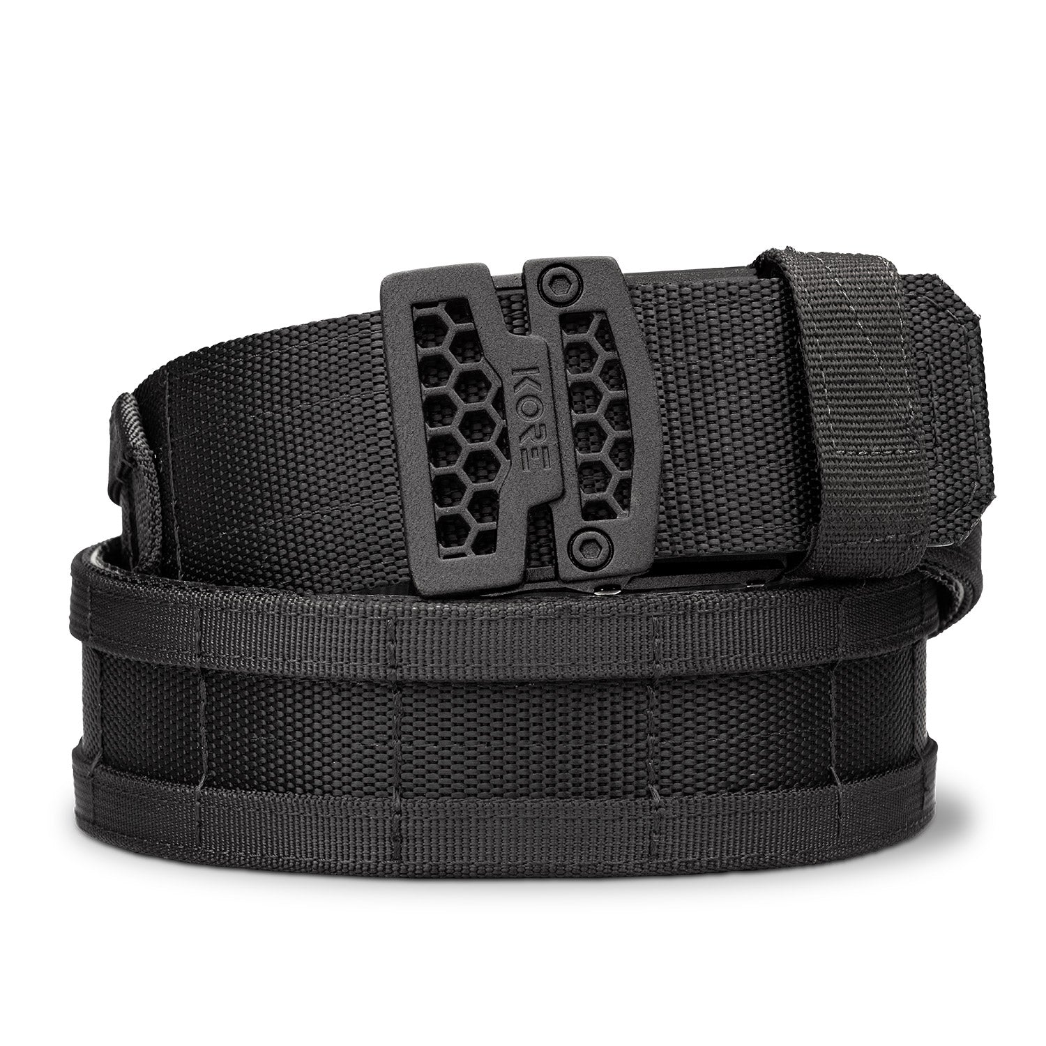 2 PIECE MOLLE BATTLE BELT – COYOTE - BLACK - GREEN – KORE ESSENTIALS - 4
