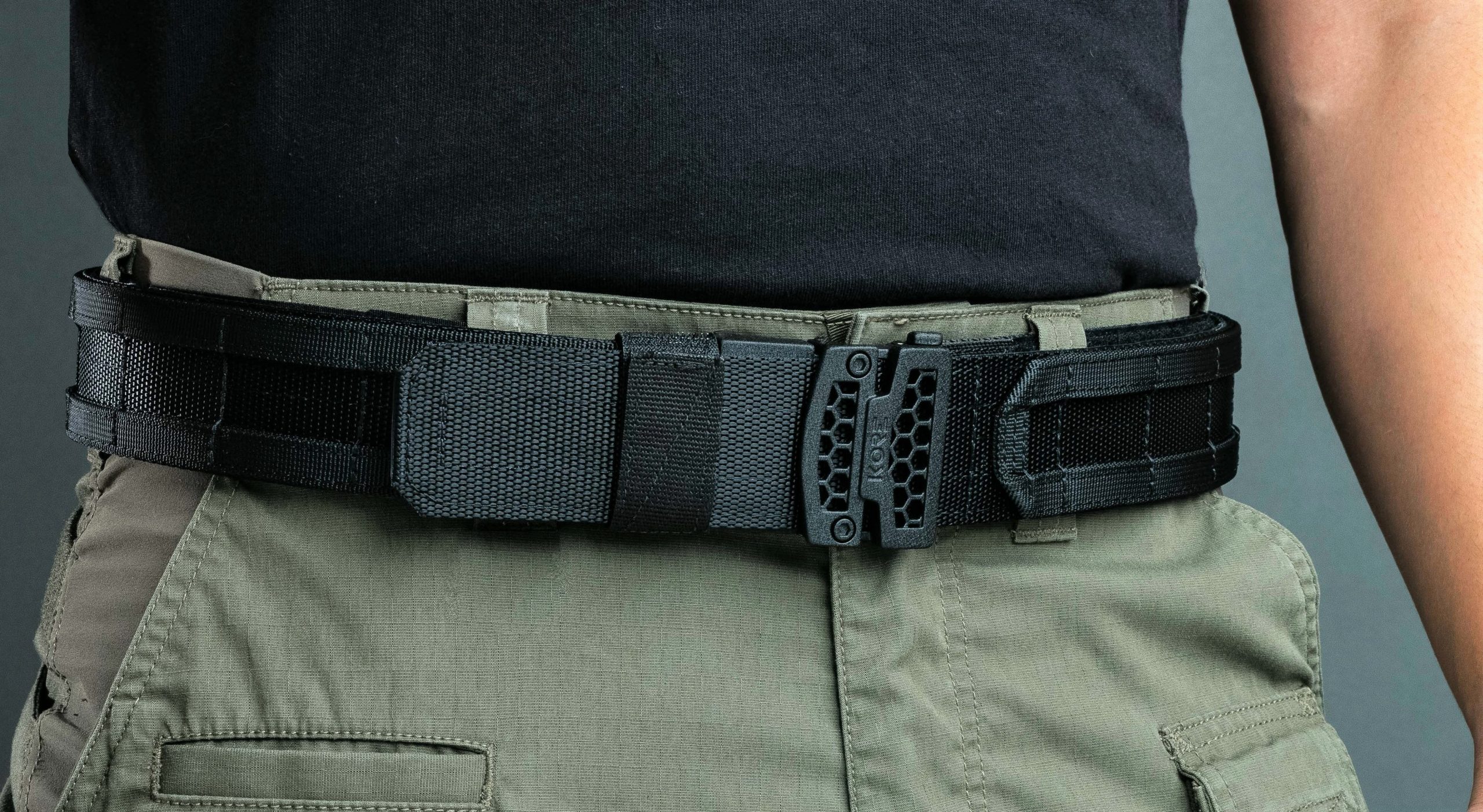 2 PIECE MOLLE BATTLE BELT – COYOTE - BLACK - GREEN – KORE ESSENTIALS - 8 BattleBeltCURetouched-scaled-1