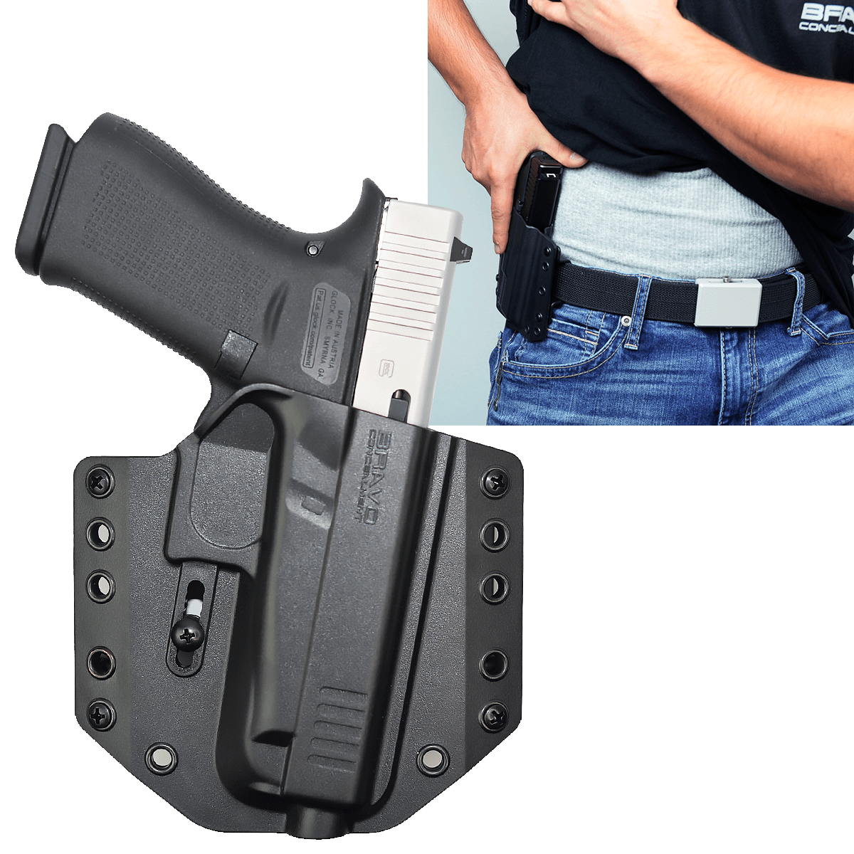 GLOCK 48 TORSION 3.0 OWB HOLSTER + FREE SINGLE MAG POUCH -BRAVO CONCEALMENT