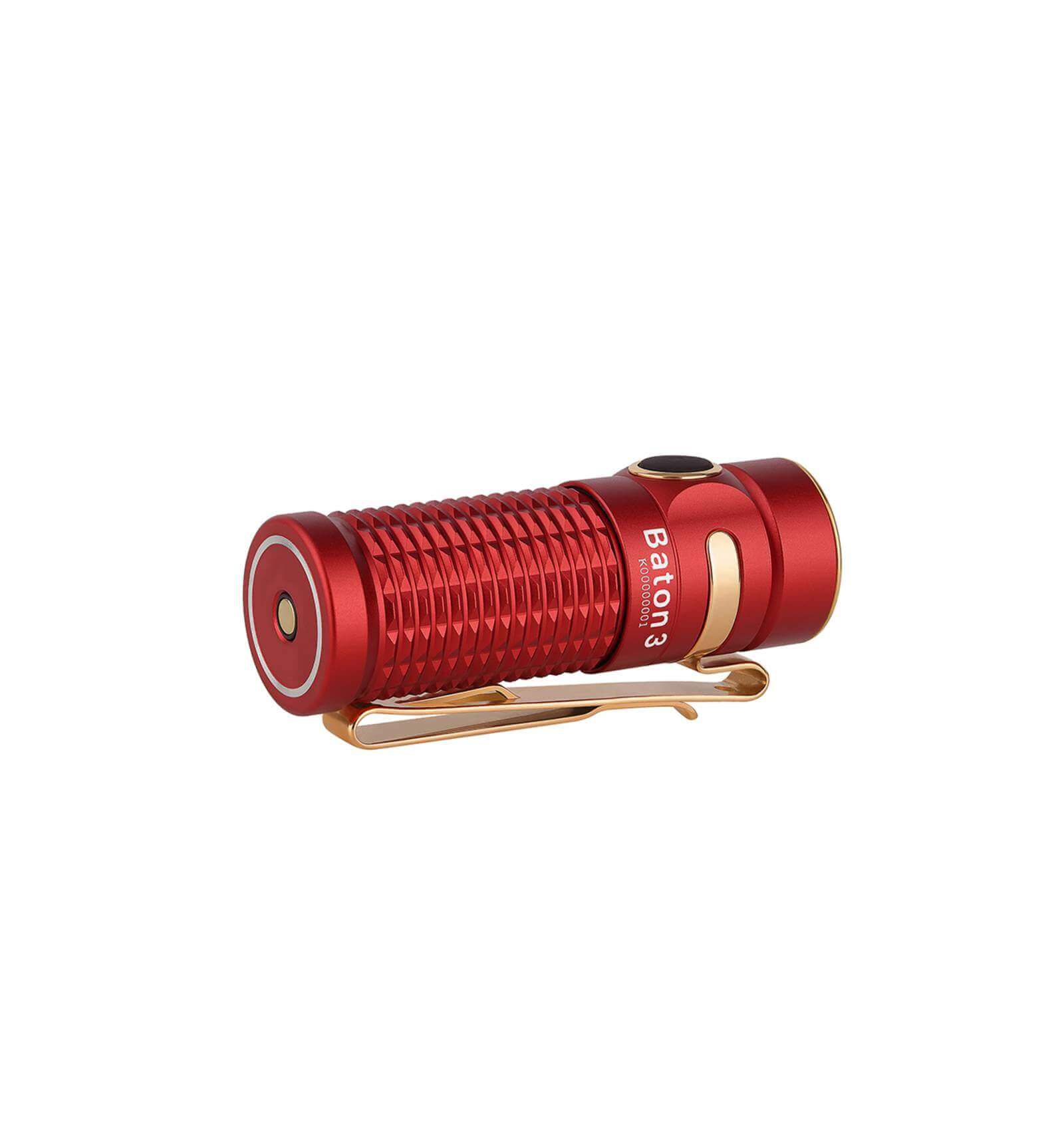 OLIGHT BATON 3 1200LUMEN, 166M RECHARGEABLE RED-2