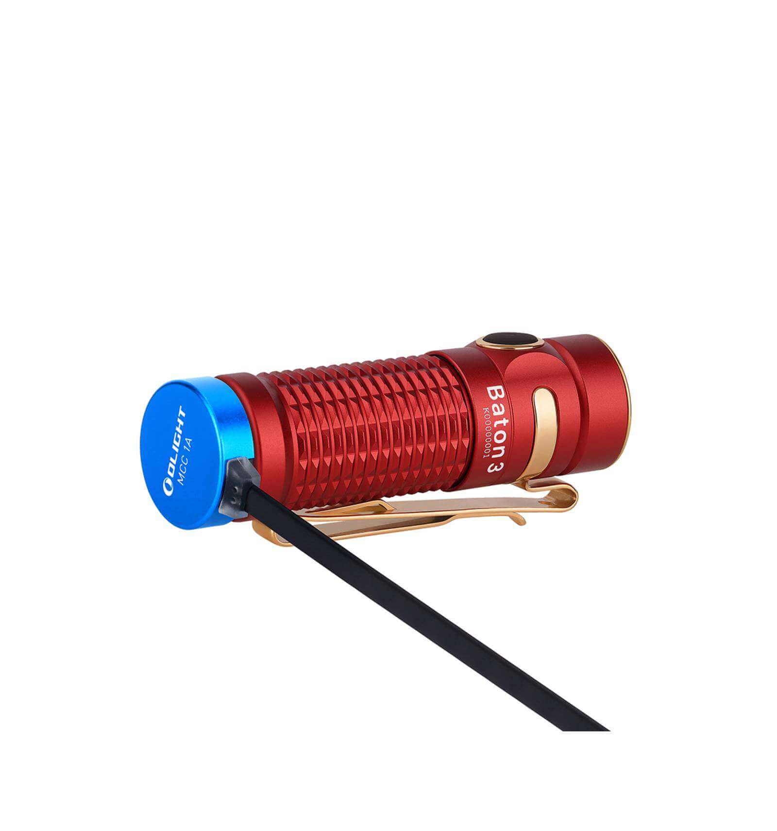 OLIGHT BATON 3 1200LUMEN, 166M RECHARGEABLE RED-3